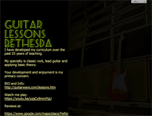 Tablet Screenshot of guitarlessonsbethesda.com